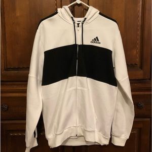 Men’s white adidas jacket, size medium